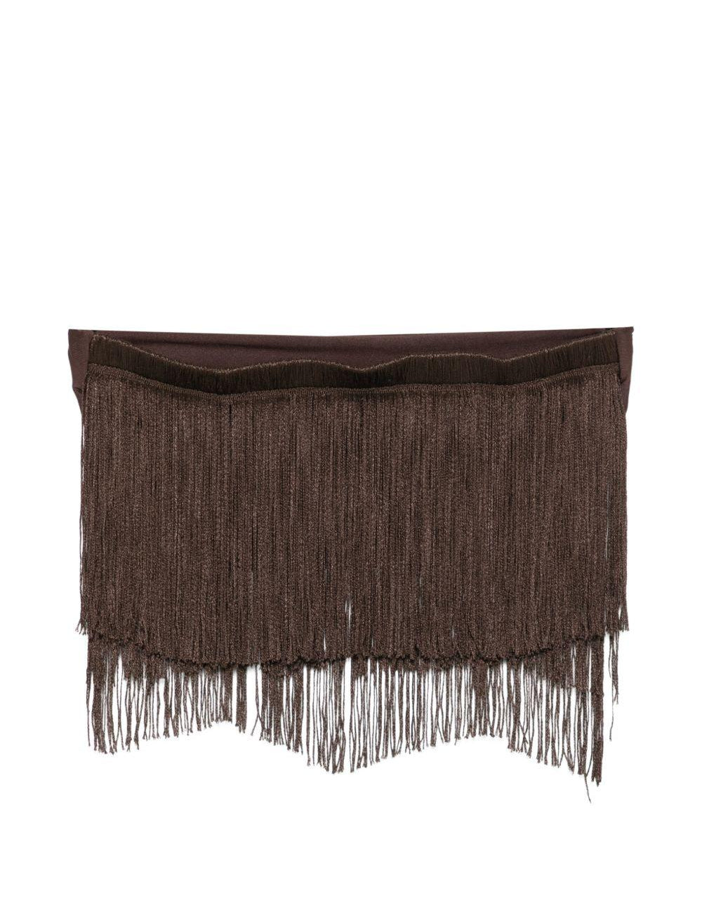 Top con frange Dara in marrone Bless - donna 