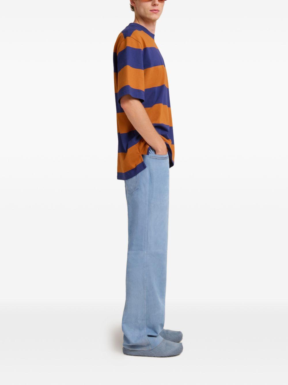 T-shirt a righe in bianco Marni - uomo 