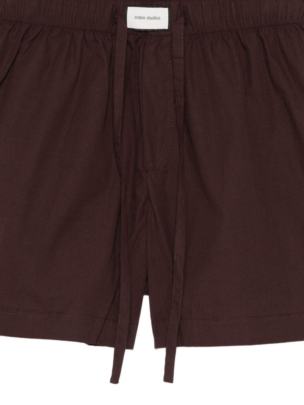 Shorts con coulisse in marrone Entire studios - donna 