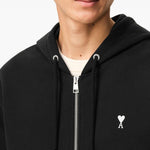 Felpa con zip Ami De Coeur in nero Ami paris - unisex 