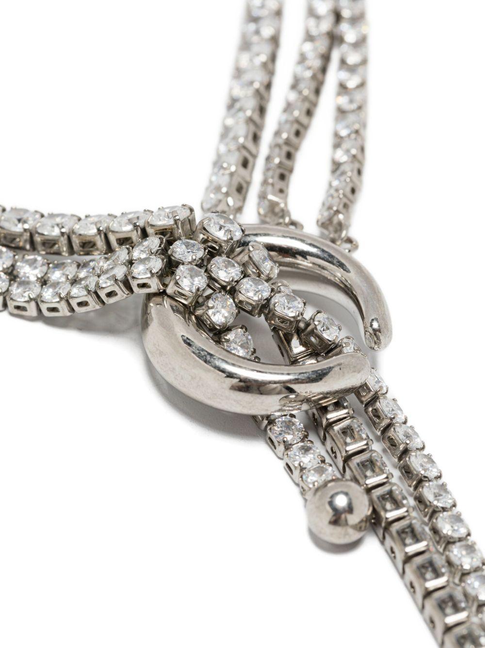Ear cuff in argento con cristalli in argento 