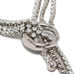 Ear cuff in argento con cristalli in argento 