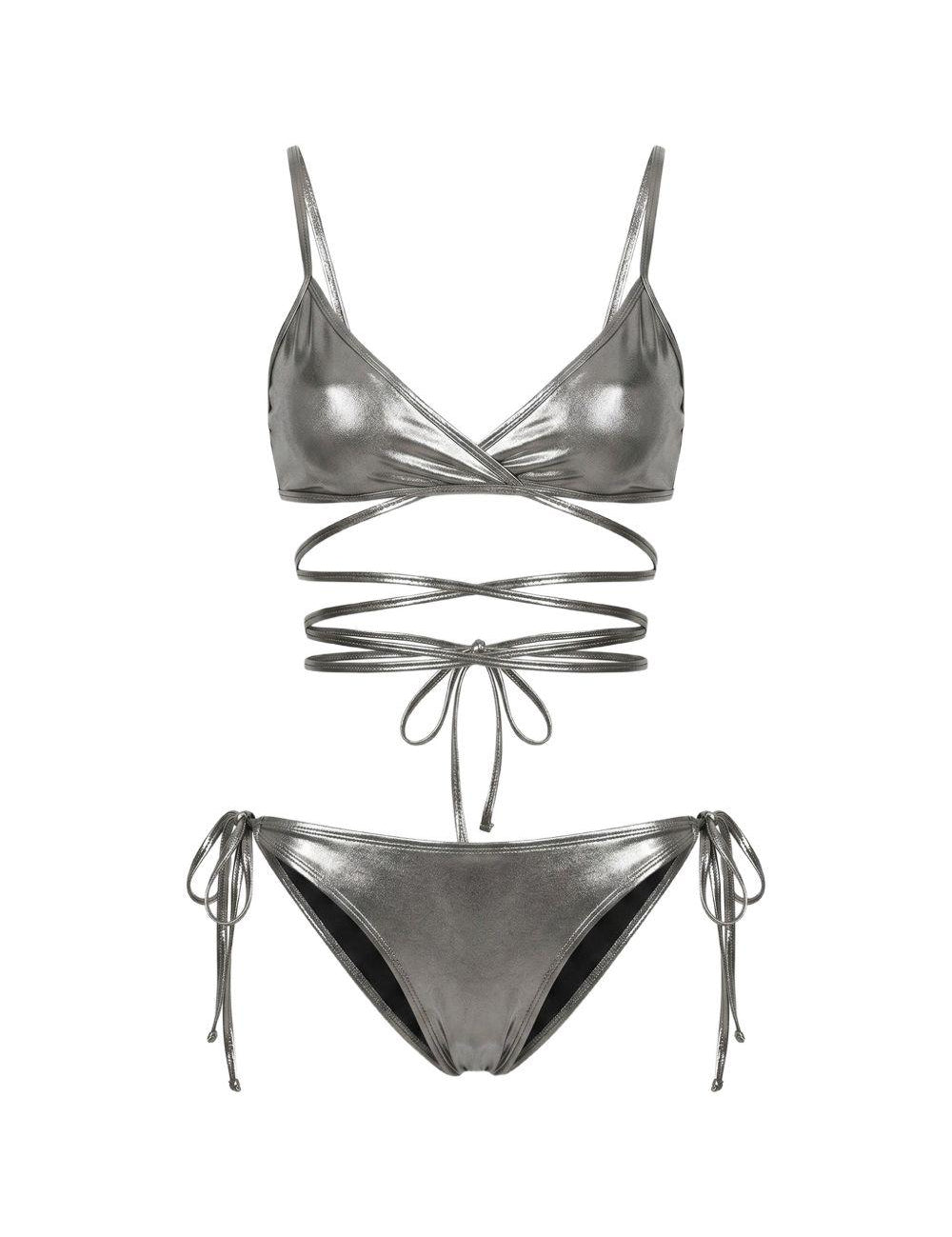 Bikini dark silver the attico - donna 