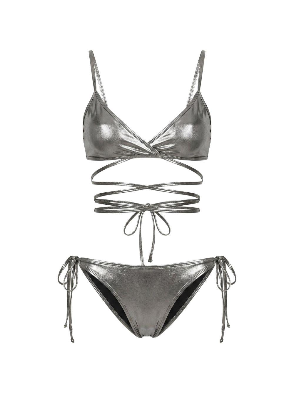 Bikini dark silver the attico - donna 