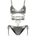 Bikini dark silver the attico - donna 