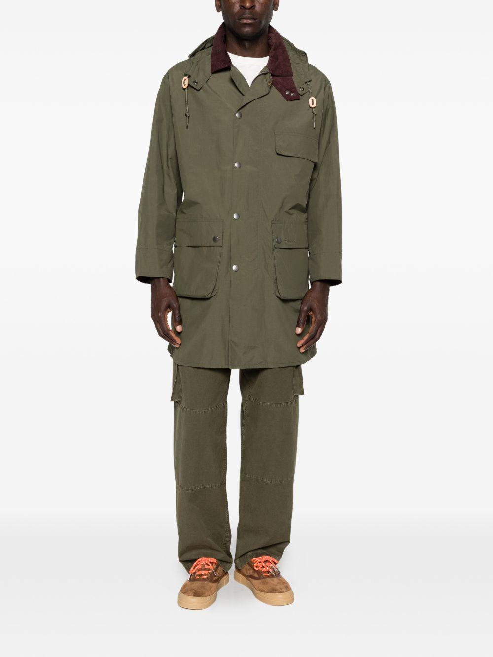 Cappotto con tasche in verde Barbour x paul smith - uomo 