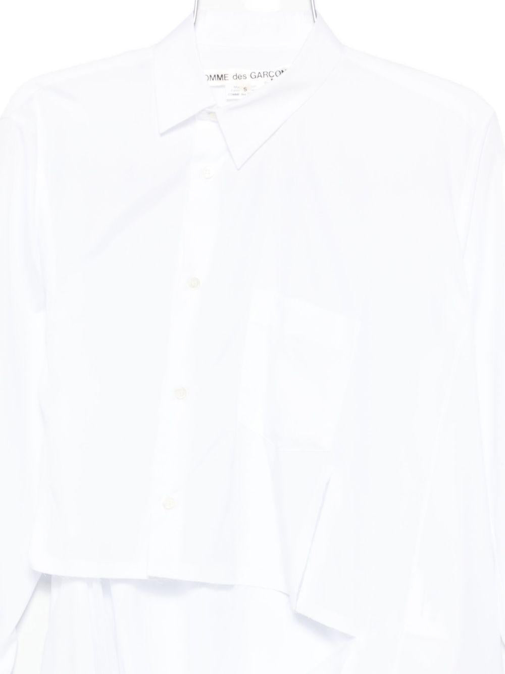 Camicia con orlo asimmetrico in bianco Comme Des Garçons - donna 
