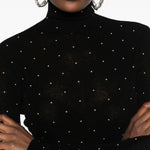Maglione con borchie in nero Rabanne - donna 
