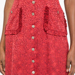 Abito midi con bottoni in rosso Alessandra Rich - donna 