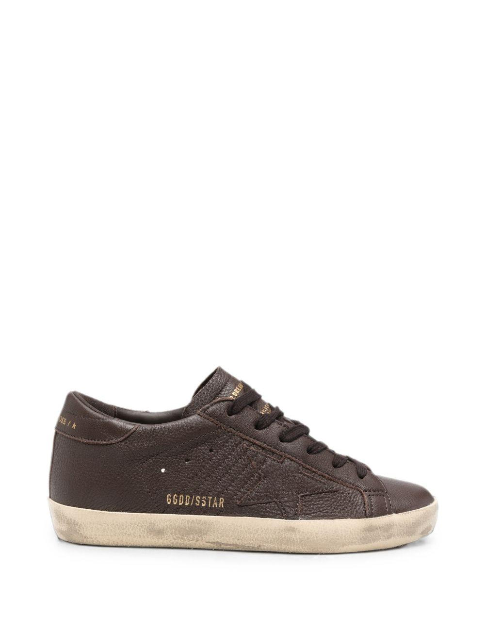 Sneakers Super-Star  in pelle marrone 