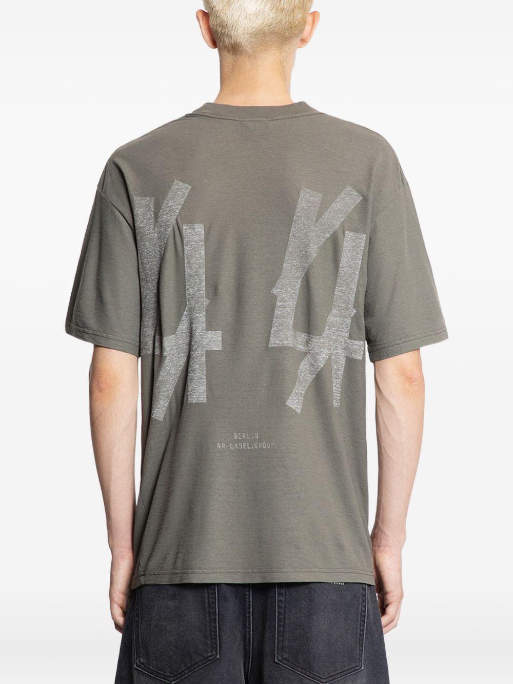 T-shirt con stampa grafica in grigio 44 label group - uomo 