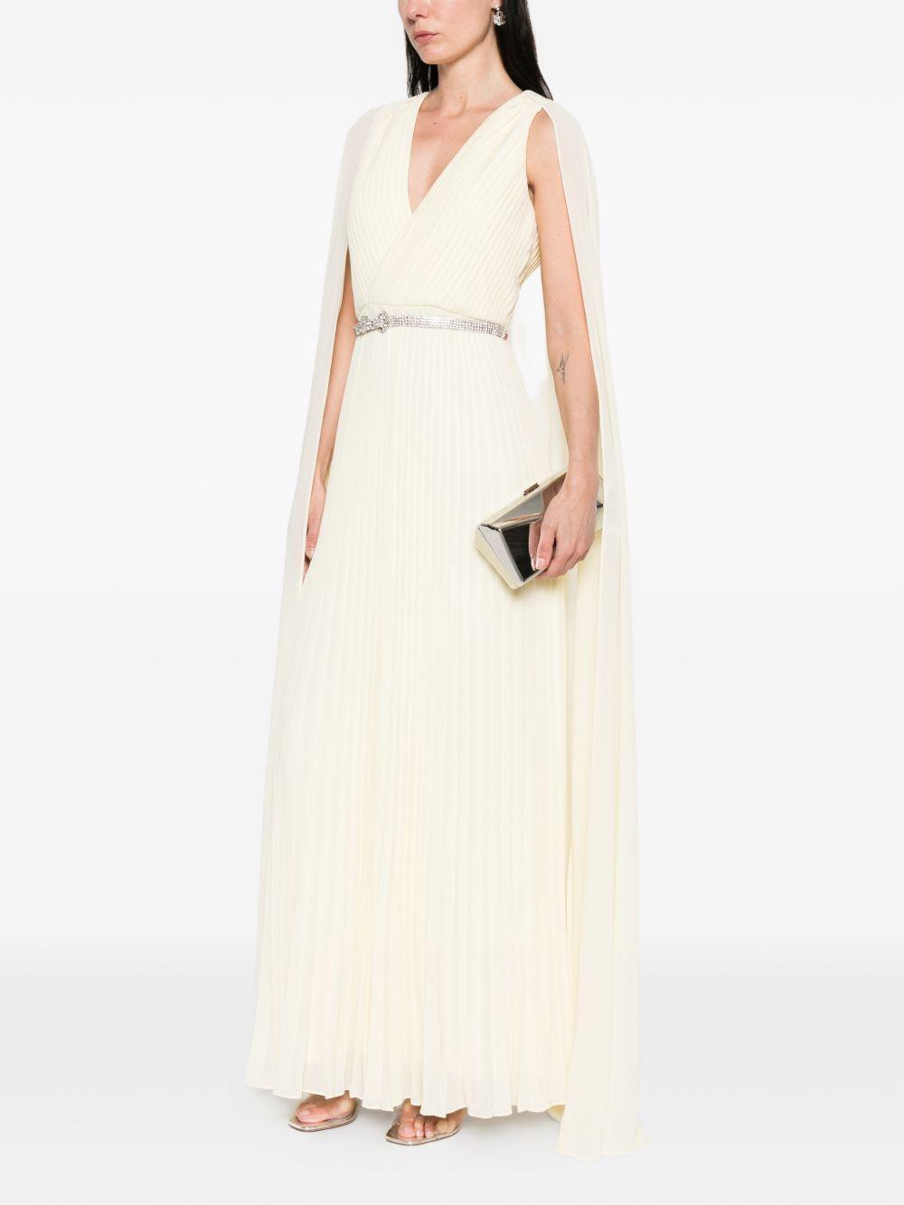 Abito lungo con scollo a V in giallo chiaro Roland Mouret - donna 