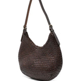 Borsa a spalla Luna Mezza in marrone scuro Dragon Diffusion - donna 