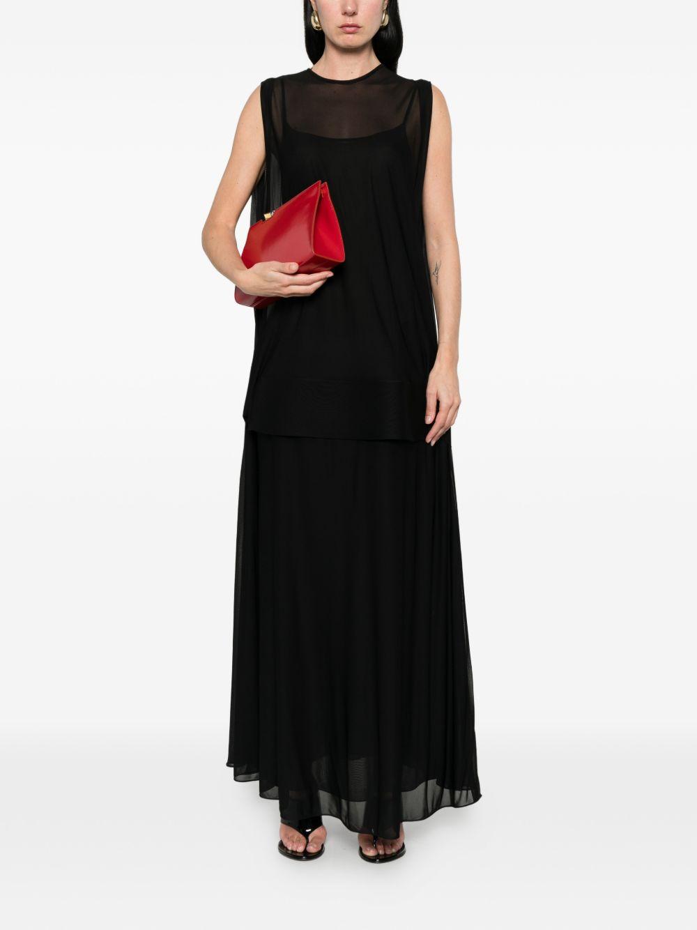 Abito midi smanicato in nero Sportmax - donna 