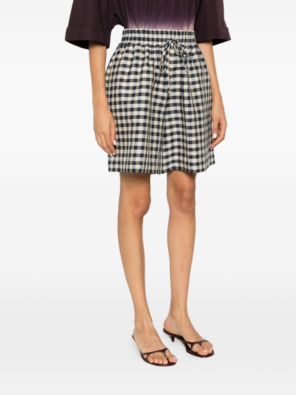 Pantaloncini con coulisse a quadretti in nero e bianco Maxmara weekend - donna 