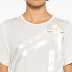 T-shirt con fiocco in bianco Simone rocha - donna 