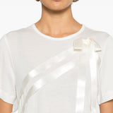 T-shirt con fiocco in bianco Simone rocha - donna 