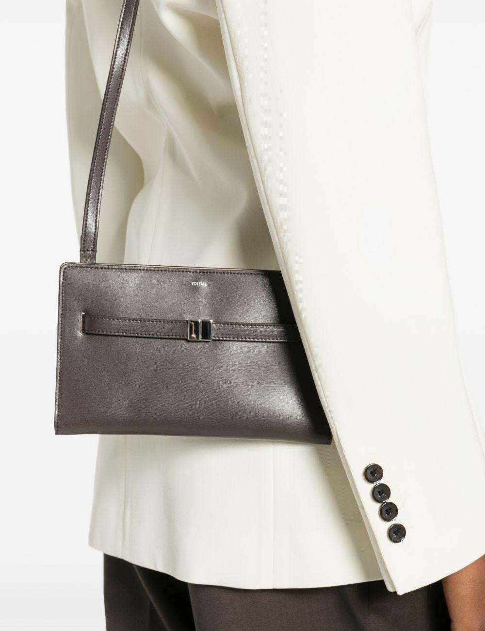 Borsa a spalla con logo in marrone Toteme - donna 
