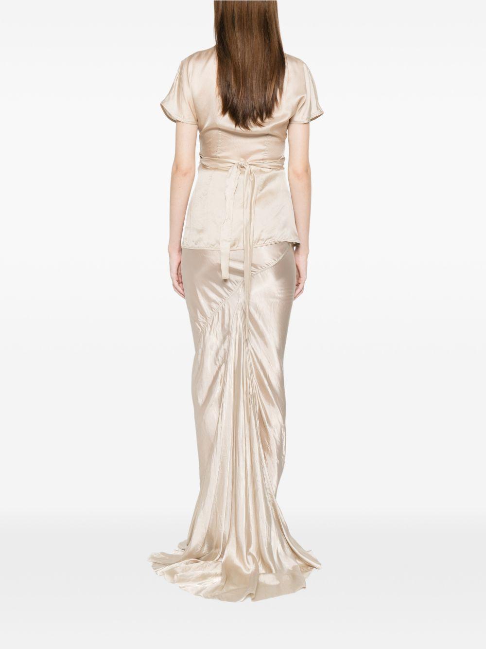 Top  a maniche corte in beige Rick owens - donna 