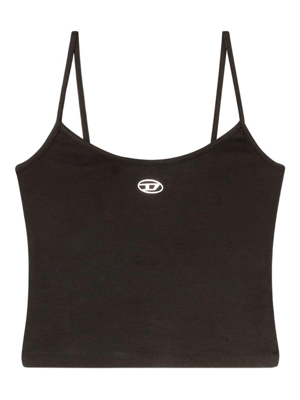 Top T-Hupy-Od in nero Diesel - donna 