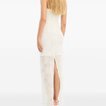 Abito lungo senza spalline in bianco Rotate - donna 
