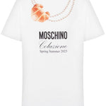 T-shirt con stampa in bianco Moschino - donna 