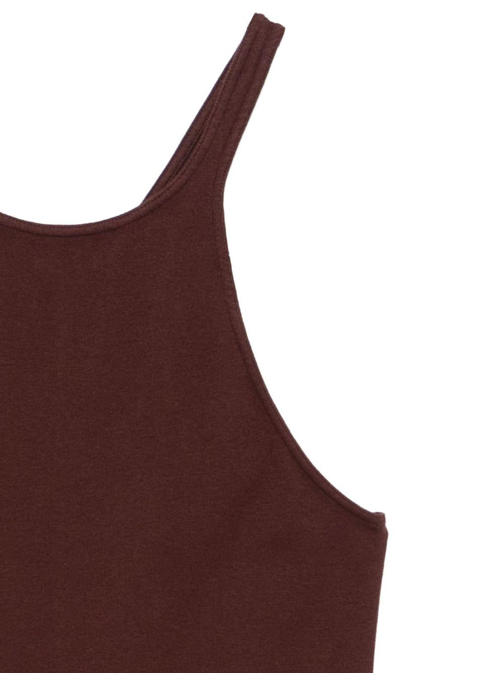 Canotta in cotone biologico in marrone Rick owens drkshdw - donna 