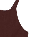 Canotta in cotone biologico in marrone Rick owens drkshdw - donna 