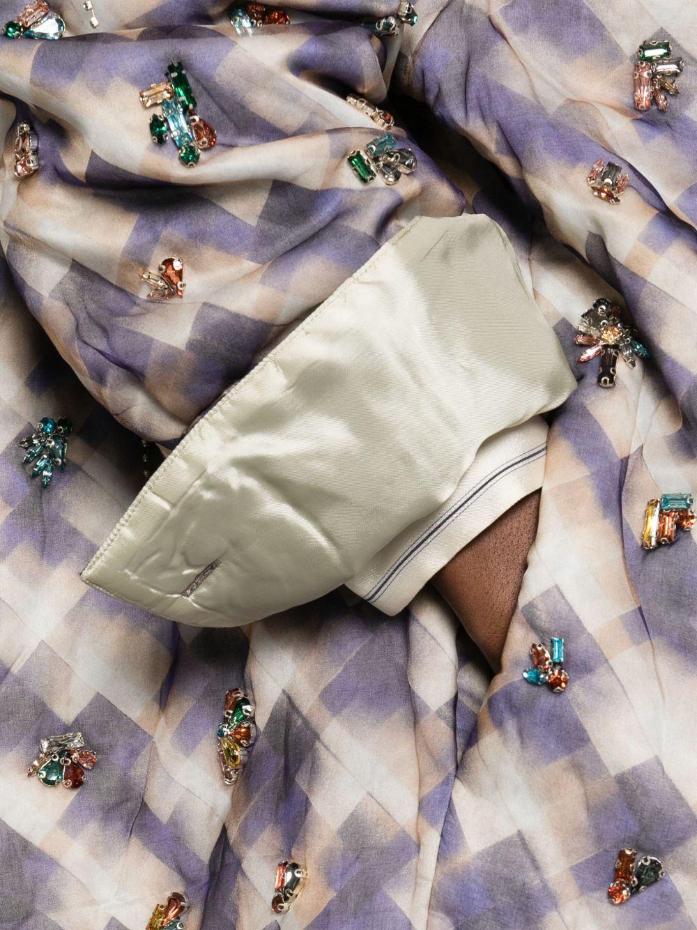 Giacca -camicia a quadri con cristalli in multicolore Dries van noten - donna 