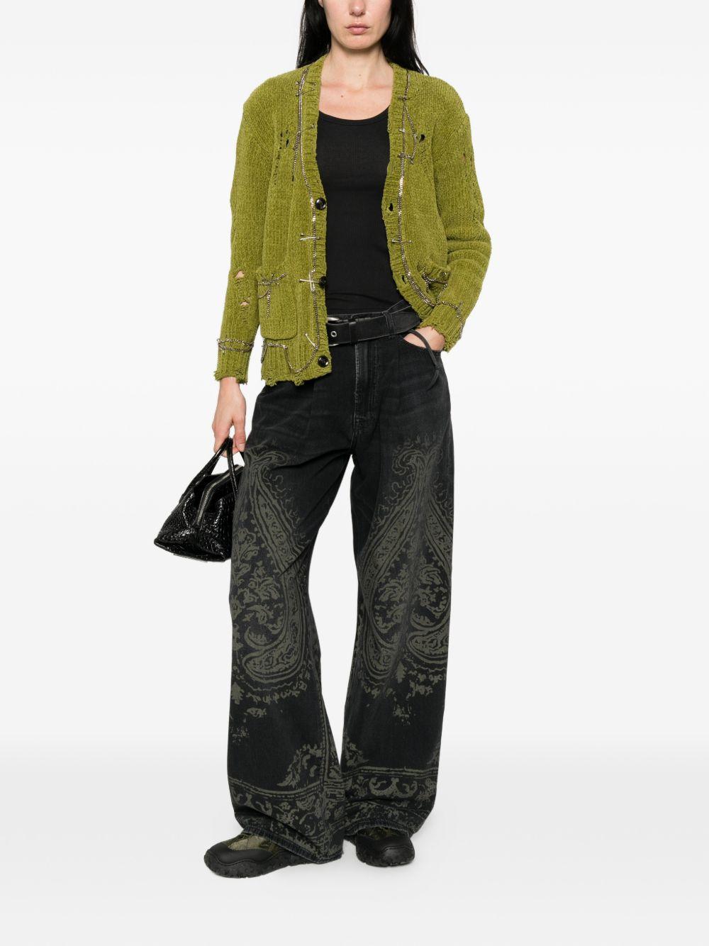 Jeans Damon Paisley in grigio R13 - donna 