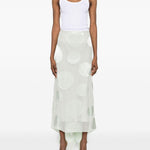 Gonna asimmetrica a pois susya in verde Dries van noten - donna 