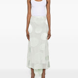 Gonna asimmetrica a pois susya in verde Dries van noten - donna 