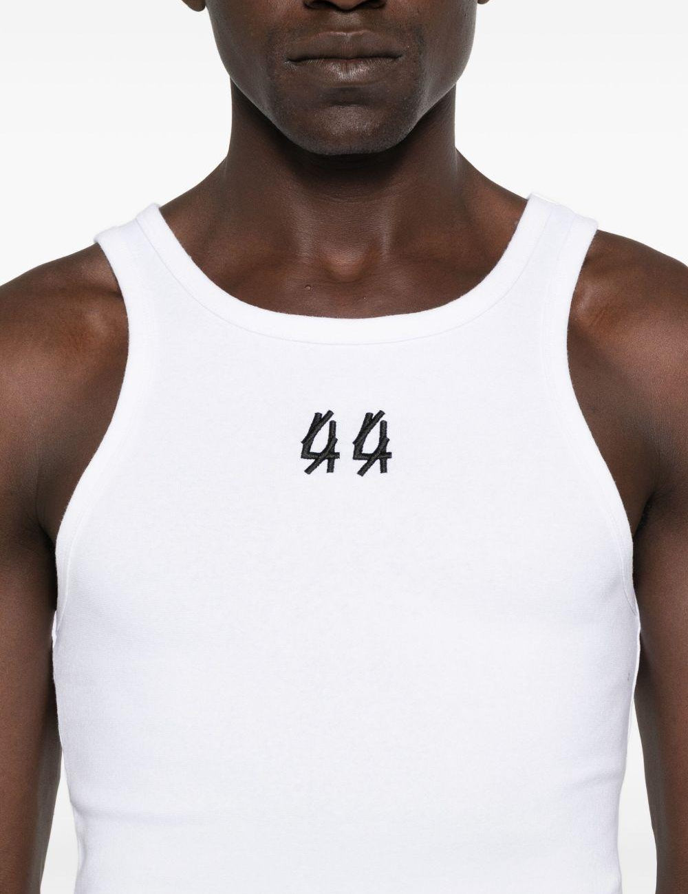 Canotta con ricamo in bianco 44 label group - uomo 