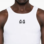 Canotta con ricamo in bianco 44 label group - uomo 