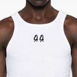 Canotta con ricamo in bianco 44 label group - uomo 