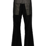 Pantaloni a vita alta Dirt Bolan in nero - unisex 