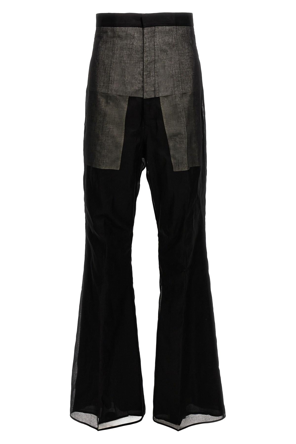 Pantaloni a vita alta Dirt Bolan in nero - unisex 
