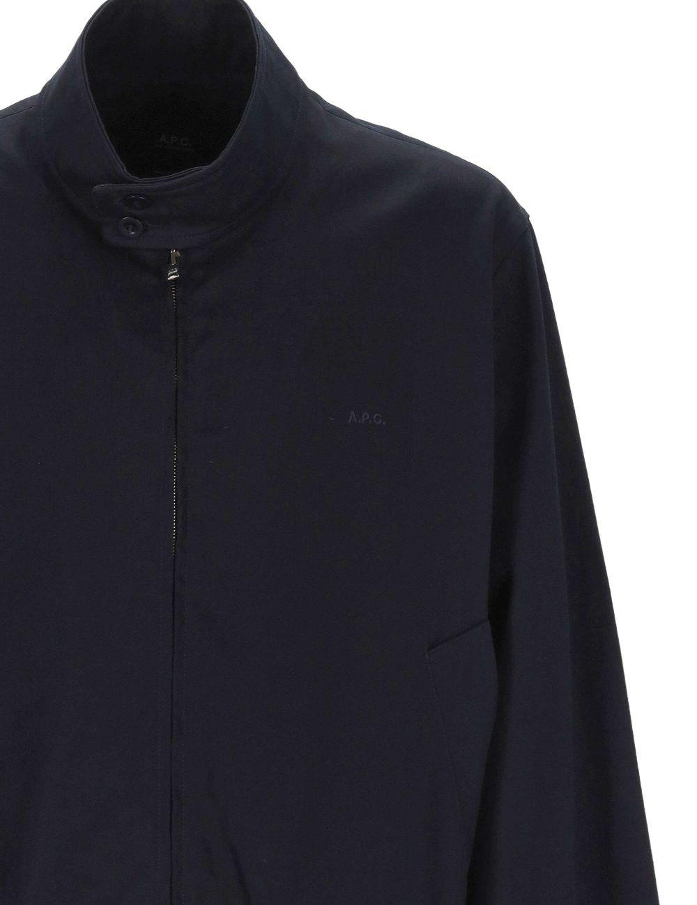 Giacca a zip in blu navy 