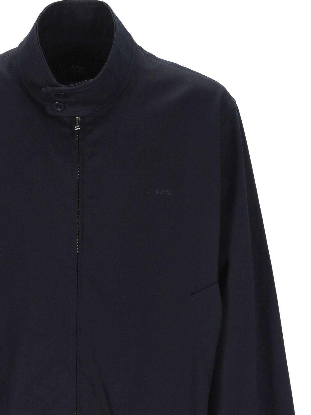 Giacca a zip in blu navy 