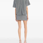 T-shirt con decorazione in grigio Rotate - donna 