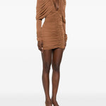 Abito mini a maniche lunghe orion in beige Christopher esber - donna 