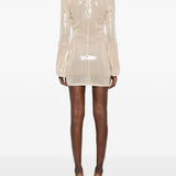 Abito marylin con paillettes in beige Oséree - donna 