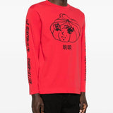 T-shirt a manica lunga stampata in rosso Simone rocha - uomo 