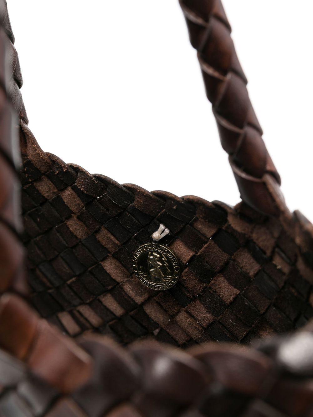 Borsa tote Santa Croce in marrone scuro Dragon Diffusion - donna 