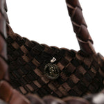 Borsa tote Santa Croce in marrone scuro Dragon Diffusion - donna 