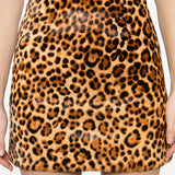 Minigonna con stampa animalier in marrone Thelaurent - donna 