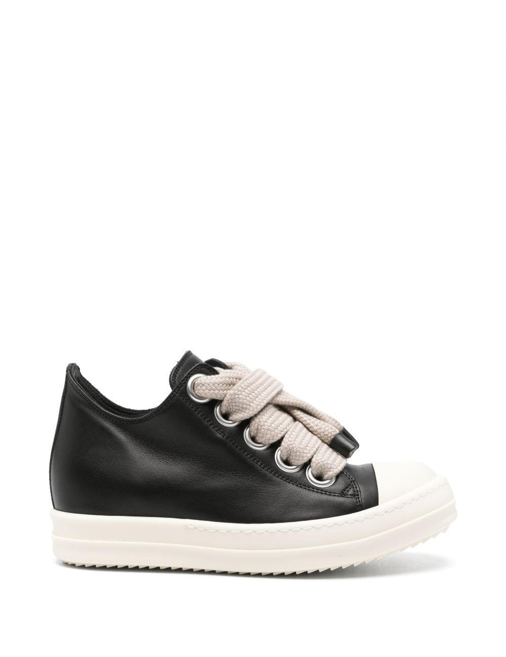 Sneakers Jumbolacet in pelle in nero 