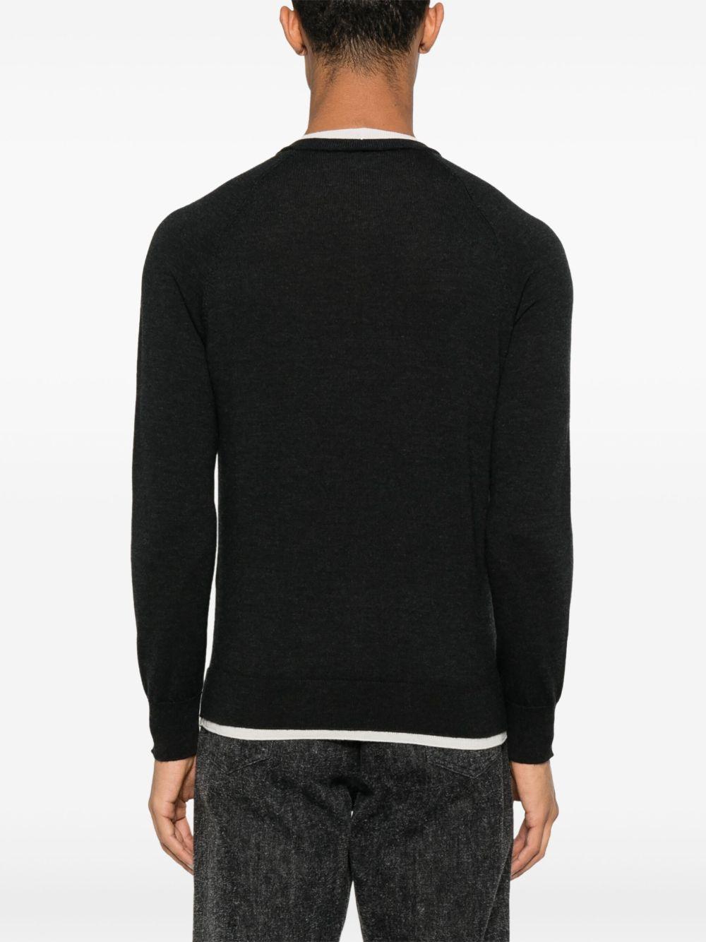 Maglione con finitura a contrasto in grigio scuro Eleventy - uomo 