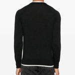 Maglione con finitura a contrasto in grigio scuro Eleventy - uomo 