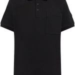 Polo con applicazione logo in nero Moncler - uomo 